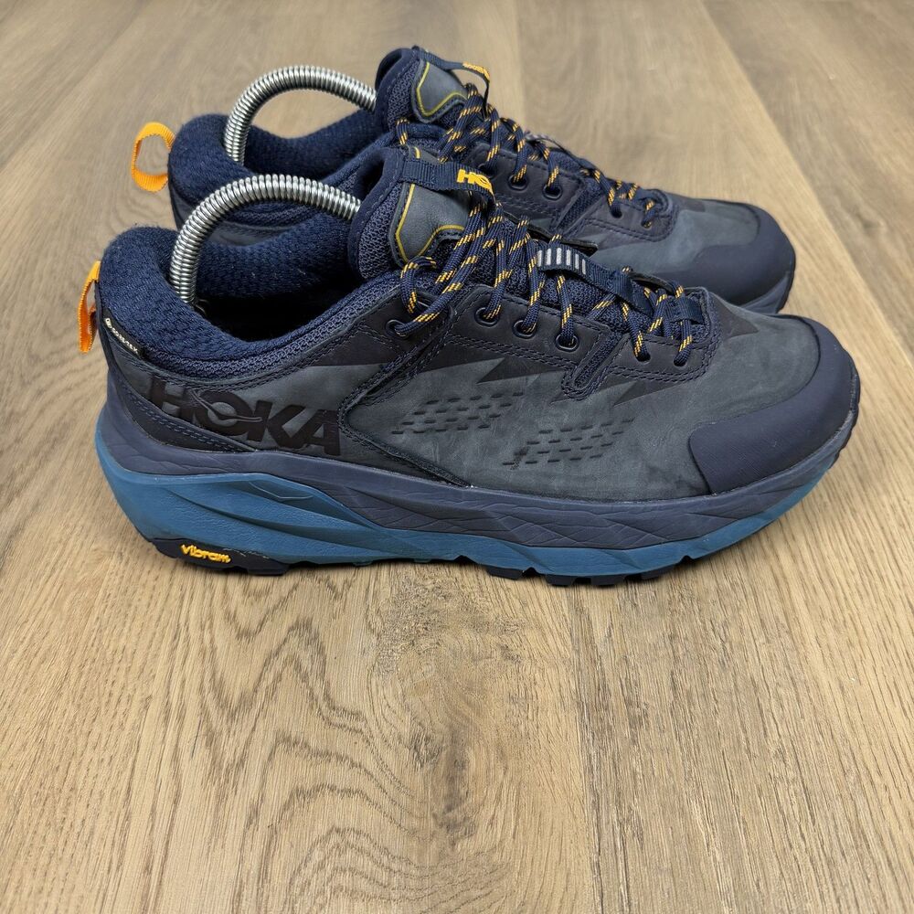 Hoka One One Kaha Low GTX Shoes Womens Size 10 Blue Waterproof Vibram Hiking